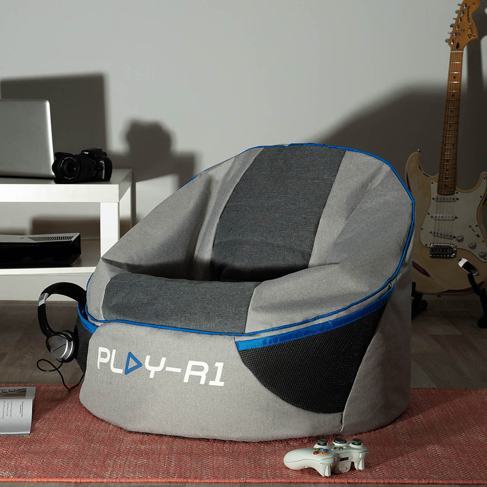 Play-r1 Alpha Junior Gaming Bean Bag Chair | Grey