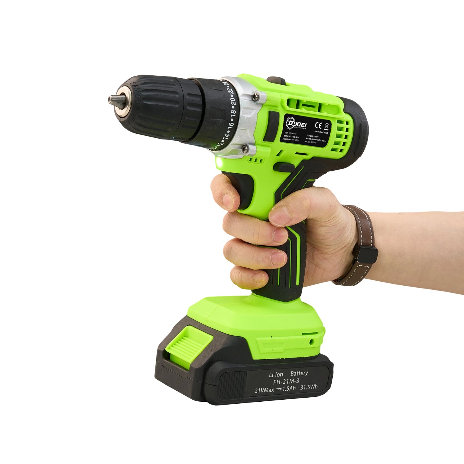 Breeins 21v Cordless Impact Drill Tool Kit 113pcs With 2 Batteries