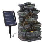 Faux Rock Garden Fountain With Lights