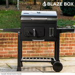 Blazebox 24" Trolley Charcoal Bbq Grill & Smoker