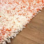 Blended Thick Shaggy Fluffy Deep Pile Living Room Rug | 80cm x 150cm | Orange