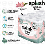 Kitchen Towel Rolls, Spirits Of Terra – 3-ply Ultra Absorbent Xl | Set of 36 | White