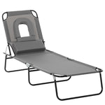 Garden Sun Lounger Folding Recliner Chair | Set of 1