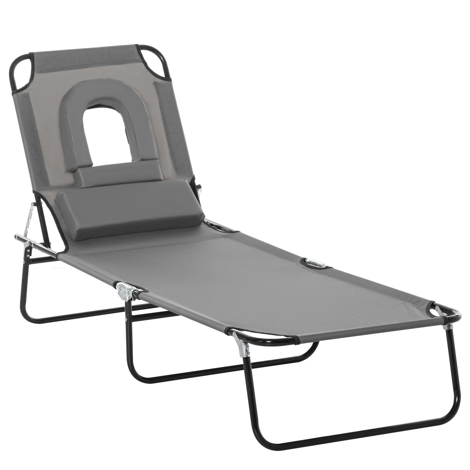 Garden Sun Lounger Folding Recliner Chair | Set of 1