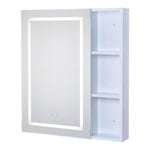 Led Bathroom Mirror Cabinet With Single-sided Mirror,storage, Anti-fog, Touch Control, Adjustable Color Temperature