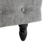 Left Hand Facing Chenille Chaise Lounge With Storage And Pillow | Grey