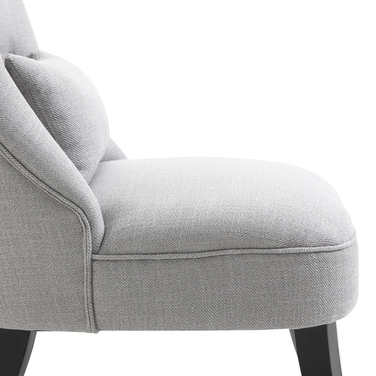 Fabric Single Sofa Armchair Upholstered Pillow Wood Leg | One Size | Gray