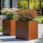 Zinc Galvanised Square Planter | 50cm x 50cm x 50cm | Copper