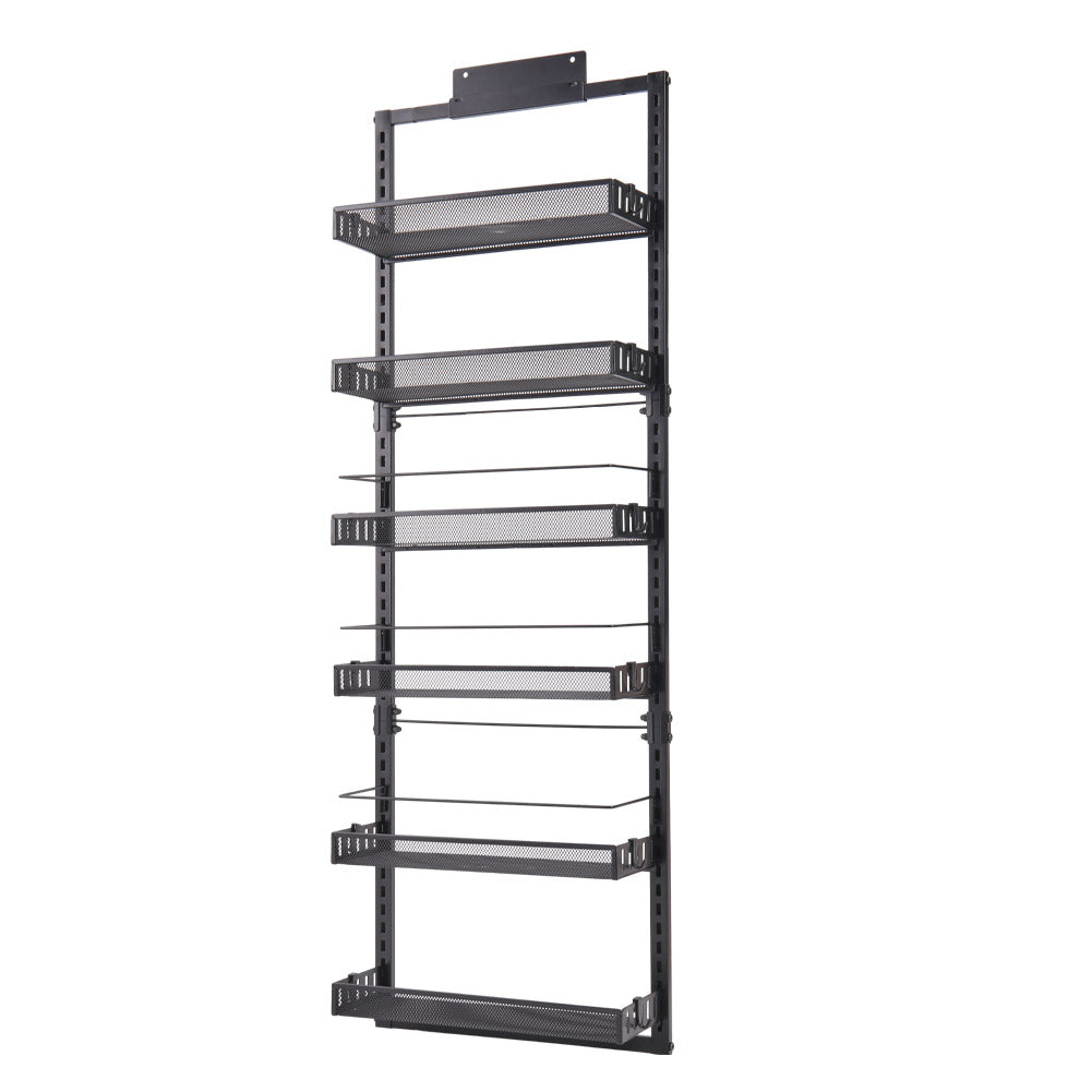 Black Steel Over-the-door Kitchen Pantry Organizer