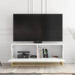 Ripple Tv Unit 100cm - Fluted Design | White