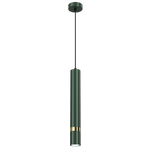 Joker Contemporary Pendant Lamp 1xgu10 Hand Made Cylindrical Style Light | Green & Gold