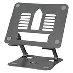 Laptop Stand Adjustable Portable Riser, Foldable Aluminium Holder For Macbook Airpro And 11 To 17 Inch Laptops | Grey
