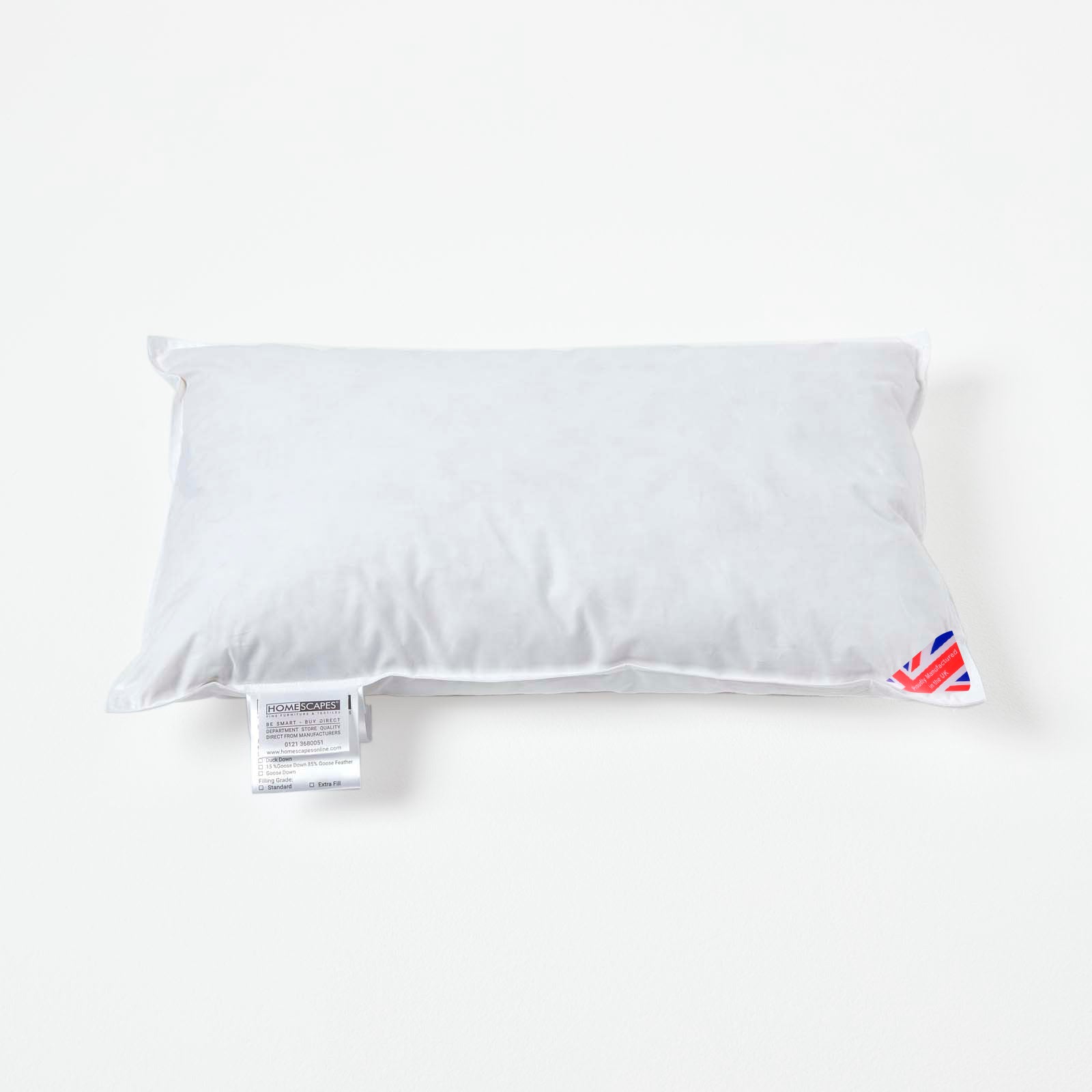 Duck Down Cushion Pad | 50cm x 35cm | White
