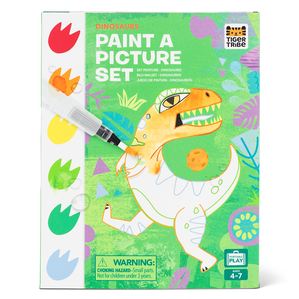 Paint-a-picture Set (Dinosaurs) - 16-page Dinosaur Painting Book