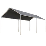 2-rooms Outdoor Carport Galvanized Steel Tent Uv Resistant
