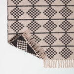 Adana Handwoven Monochrome Cotton Textured Rug | 150cm x 95cm | Natural