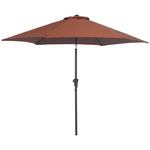 2.6m Patio Umbrella With Tilt Crank | Coffee
