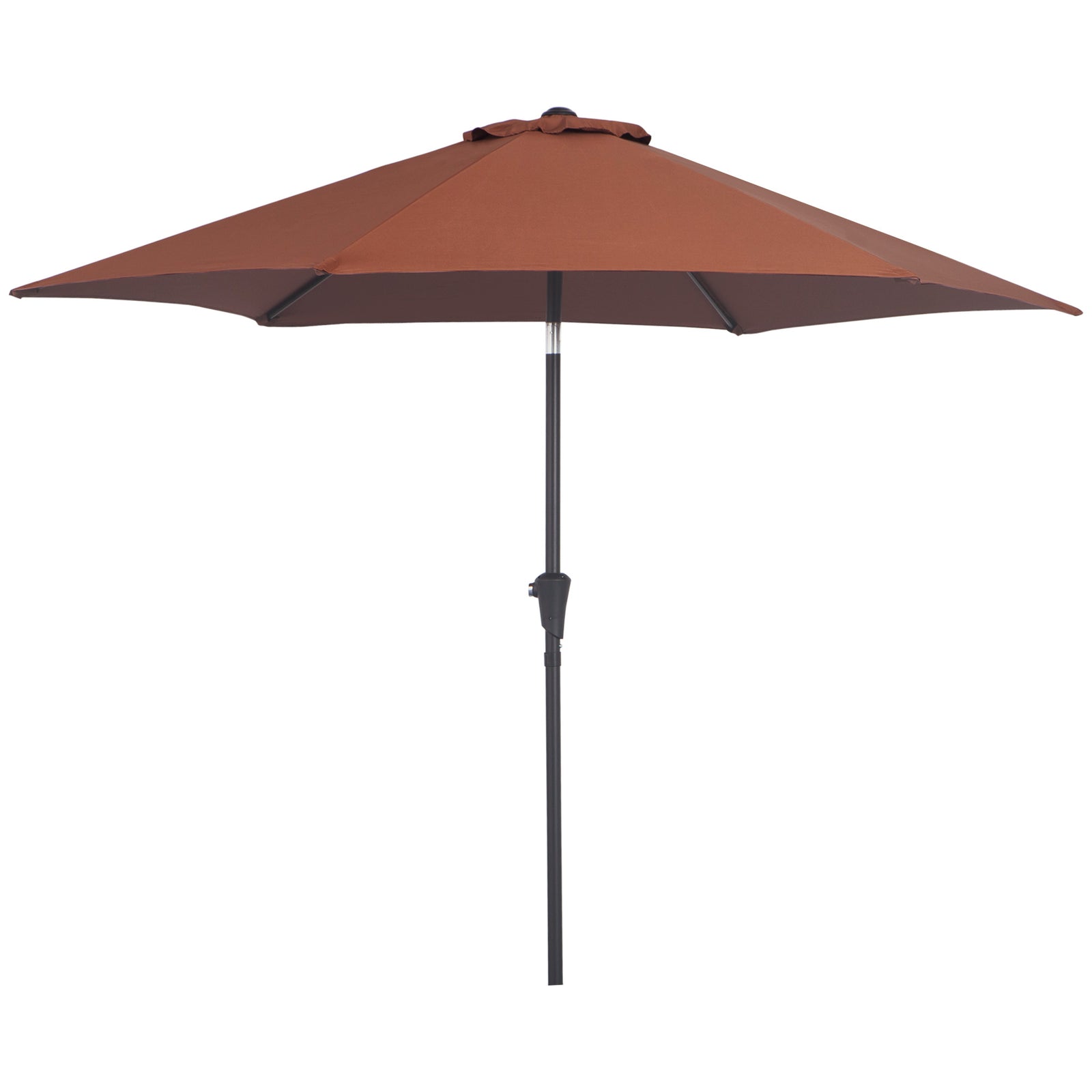2.6m Patio Umbrella With Tilt Crank | Coffee