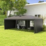 6m X 3m Garden Gazebo Marquee Canopy Party Tent Canopy Patio | Dark Gray