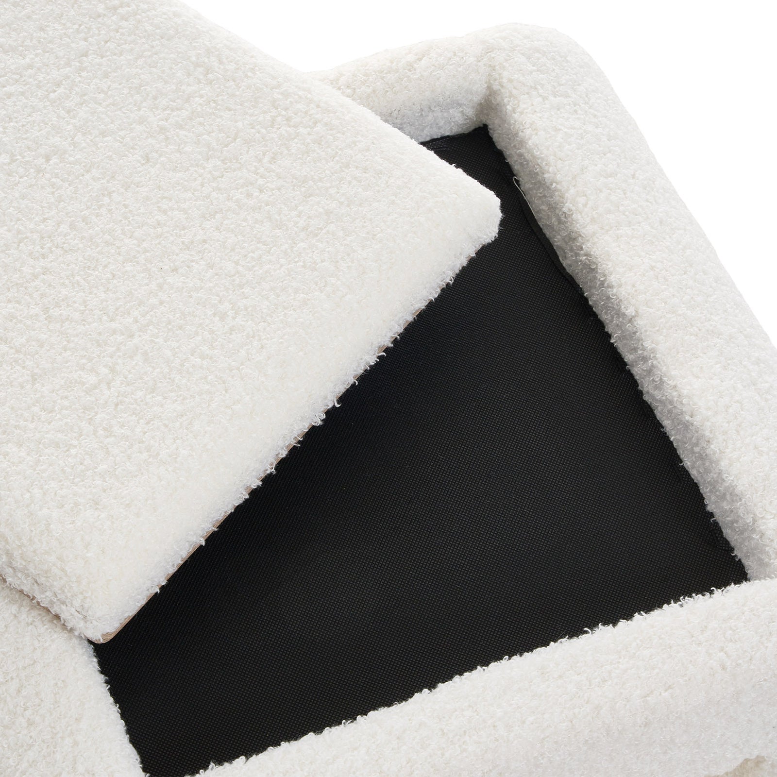 Modern Upholstered Footstool | White
