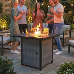 Outsunny Propane Gas Fire Pit Table For Garden, 11.7 Kw Smokeless Firepit