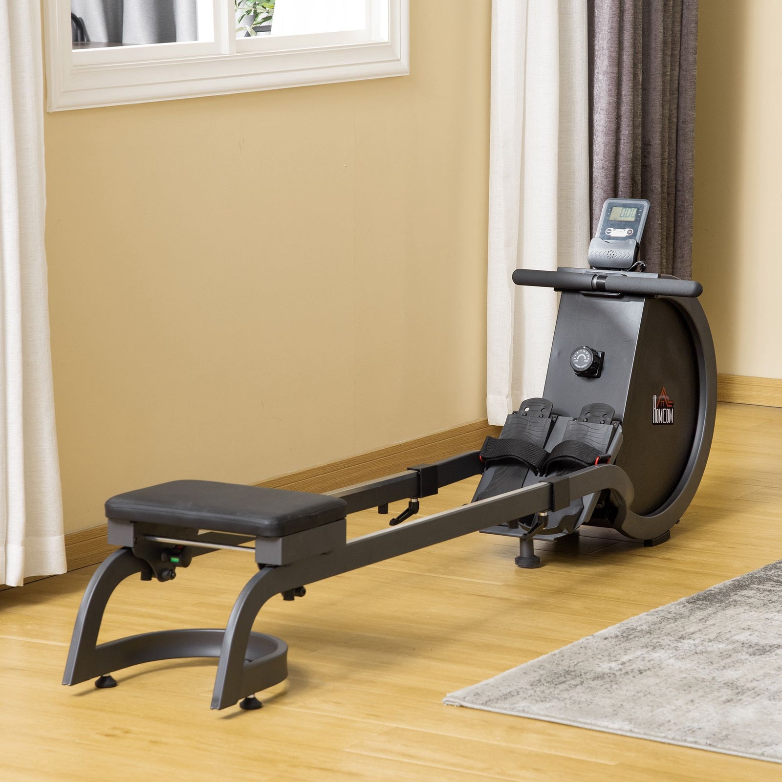 16-level Resistance Rowing Machine With Digital Monitor | Black
