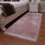 Rectangular Fluffy Shaggy Area Rug Pink Super Soft Plush Carpet For Bedroom | Large | Pink