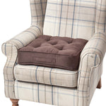 Faux Suede Armchair Booster Cushion | 50cm x 50cm | Chocolate
