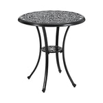 Living and Home Round Patio Dining Table With Umbrella Hole