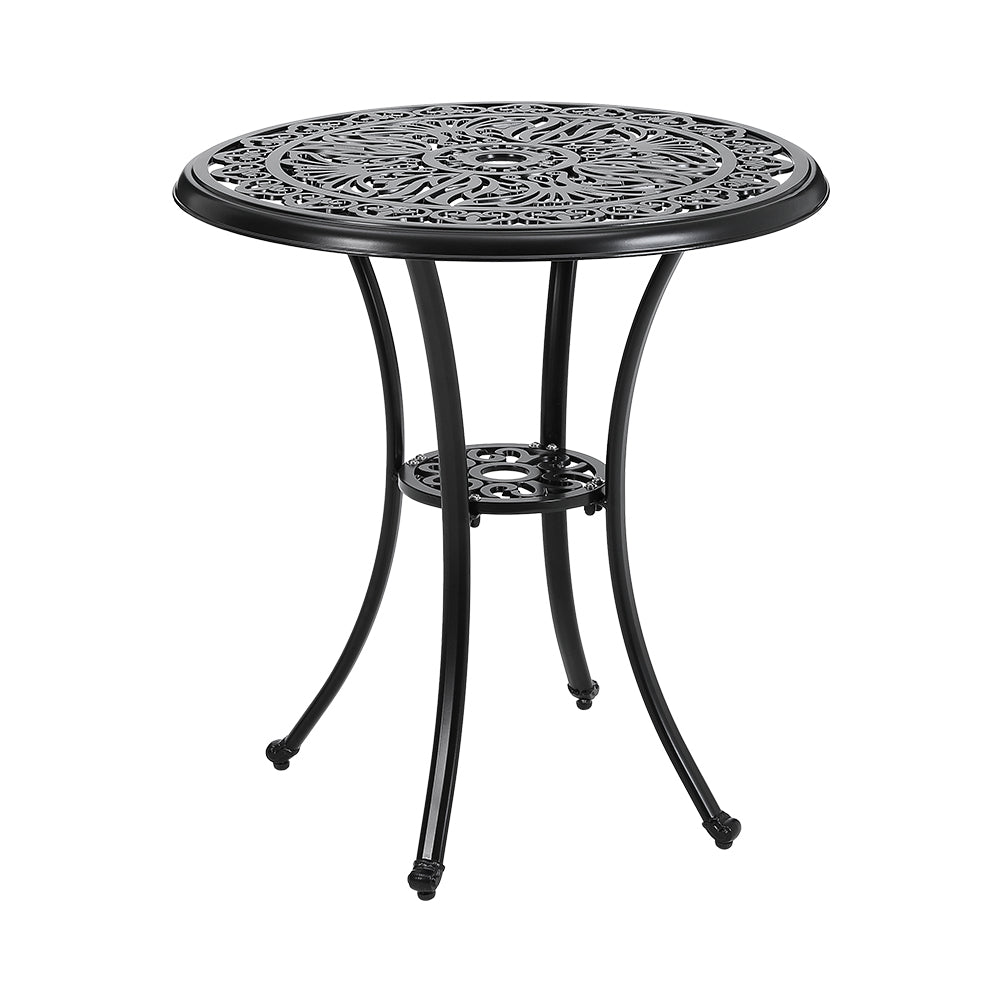 Living and Home Round Patio Dining Table With Umbrella Hole