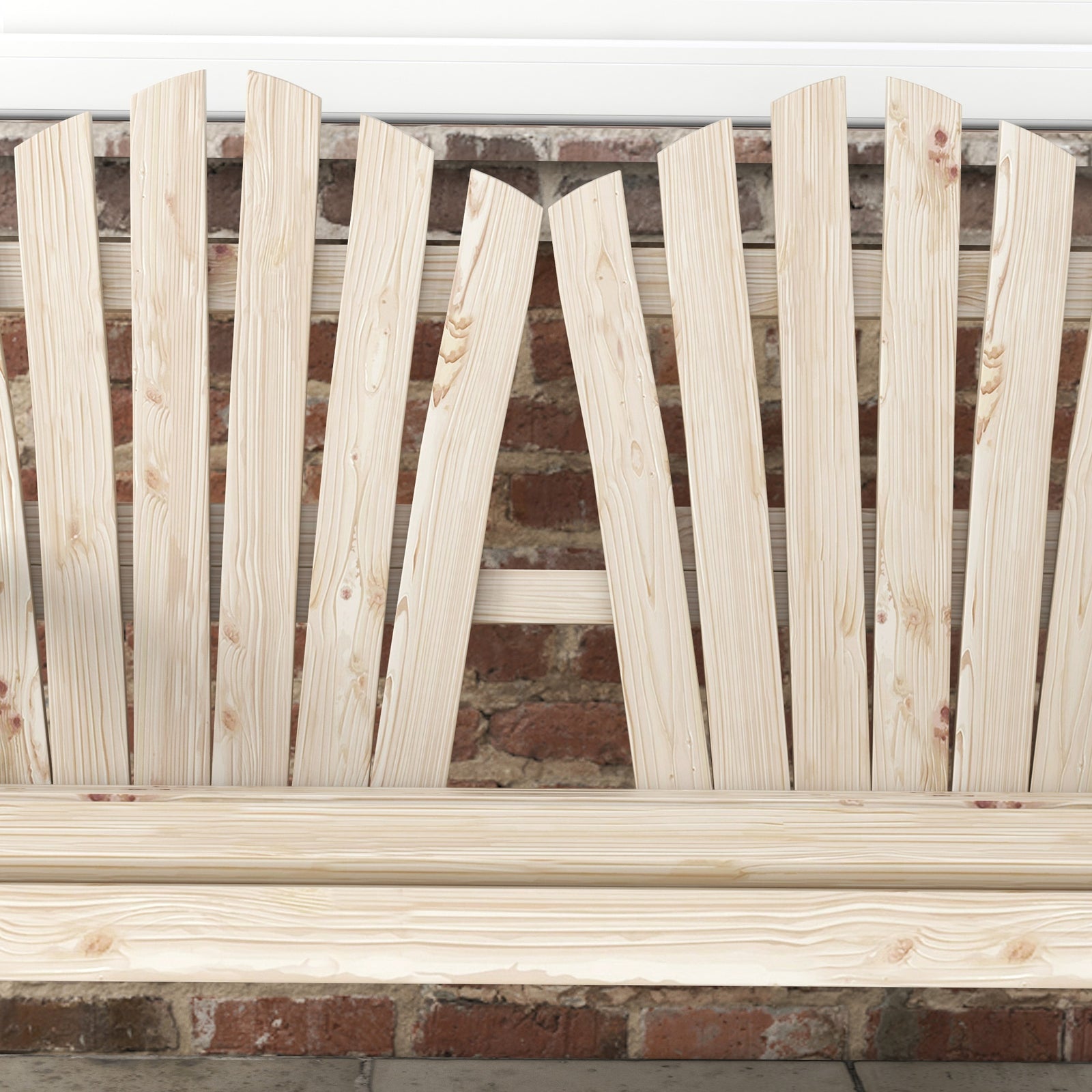 Outsunny 2 Seater Garden Bench W/ Wheel-shaped Armrests Natural Wood