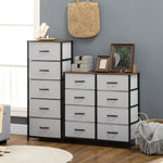 5 Drawer Fabric Chest Of Drawers W/ Wooden Top For Closet