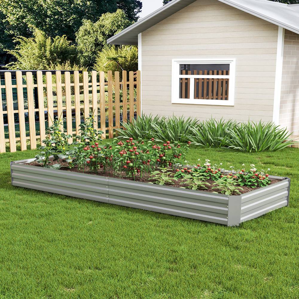 Outdoor Rectangular Metal Raised Garden Bed Galvanized Raised Garden Bed Kit