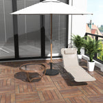 Sun Bed Chair Lounger W/ Adjustable Back | Beige
