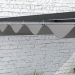 Wall Mounted Pergola With Retractable Sun Shade Canopy | Large | Dark Gray