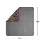 Reversible Shower Mat In Dual-colour- Square Shower | 60cm x 60cm | Brown & Grey