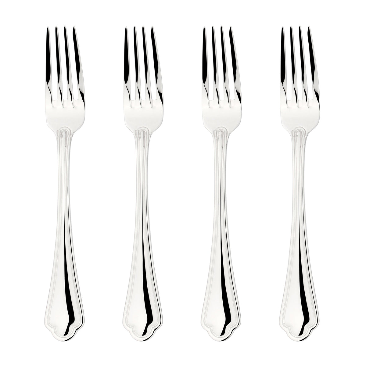 Cutlery 18/8 Stainless Steel Dinner Fork 4pc Set Alhambra | Set of 4 | Silver