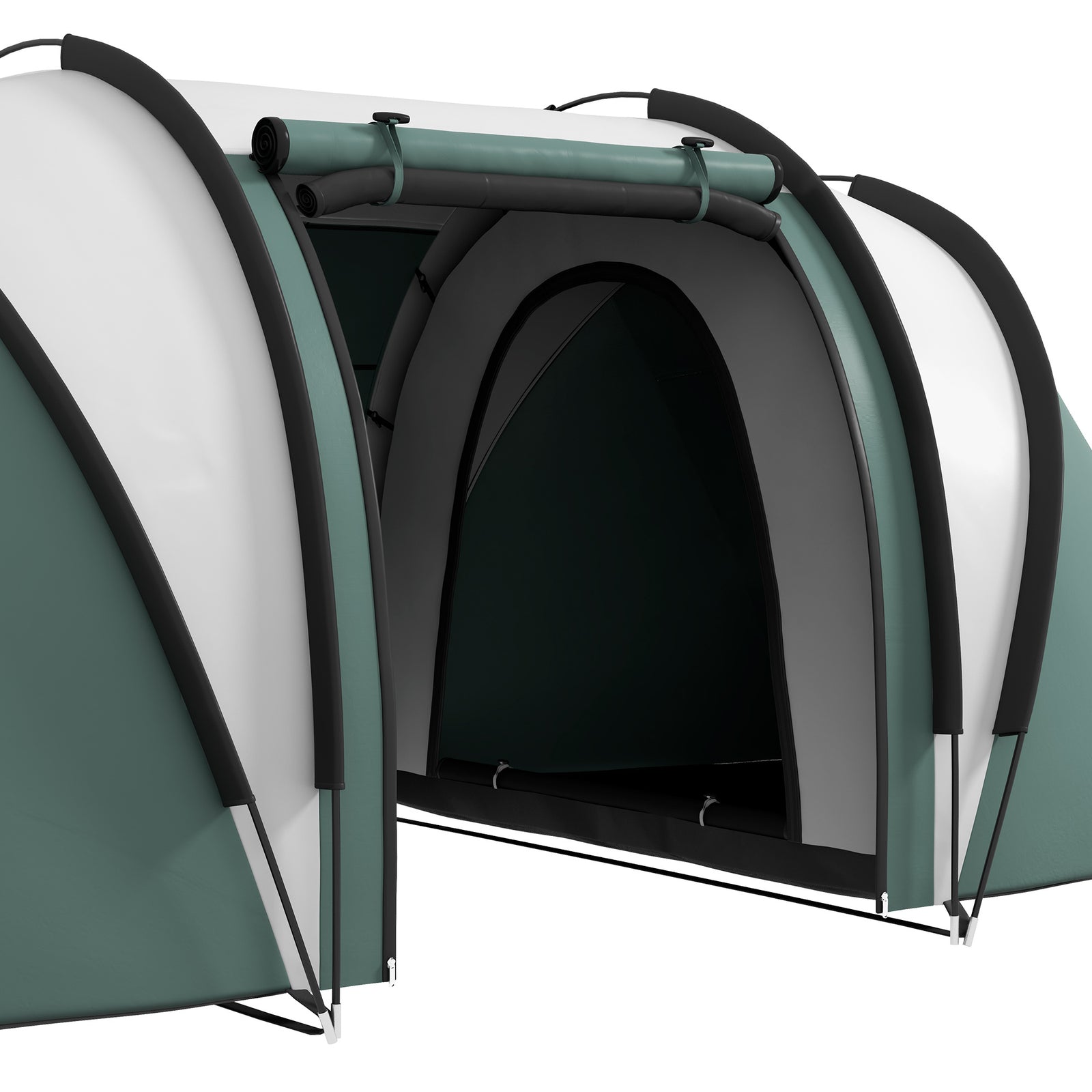 2 Bedroom Camping Tent With Living Area, 3000mm Waterproof | Green
