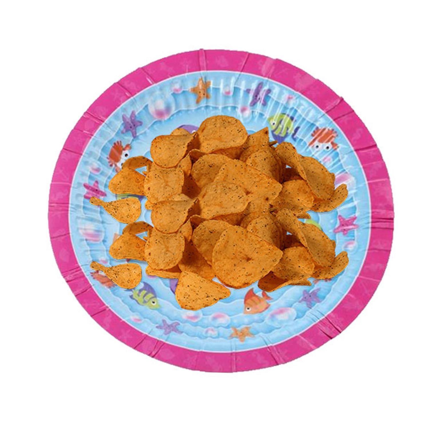 Mermaid Design 9inch 12 Disposable Paper Plates For Picnics, Parties & Barbecues