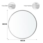 40cm Diameter Nordic Round Bathroom Framed Mirror Wall Hanging Mirror