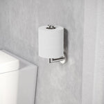 Toilet Roll Holder, Silver Gloss, Wall-mounted, 9 Cm. Collection Kubic