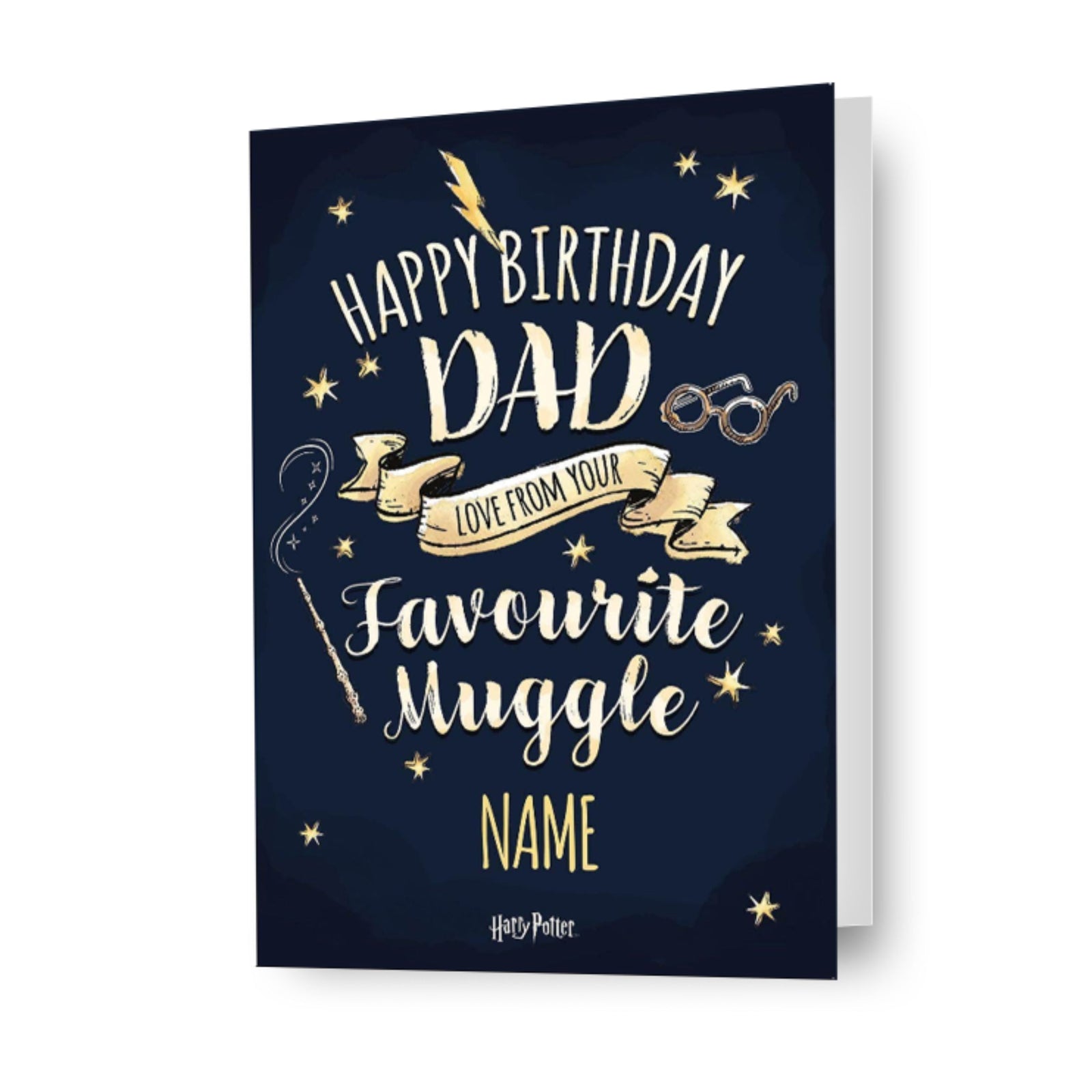 Personalised 'favourite Muggle' Dad Birthday Card Official Product