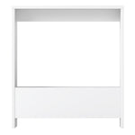 Levede Side Table With Magazine Storage End Table Narrow For Living Room White