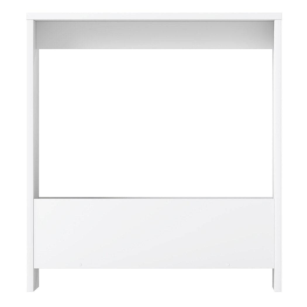 Levede Side Table With Magazine Storage End Table Narrow For Living Room White