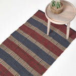 Multicolour Striped Jute Rug | 200cm | Blue