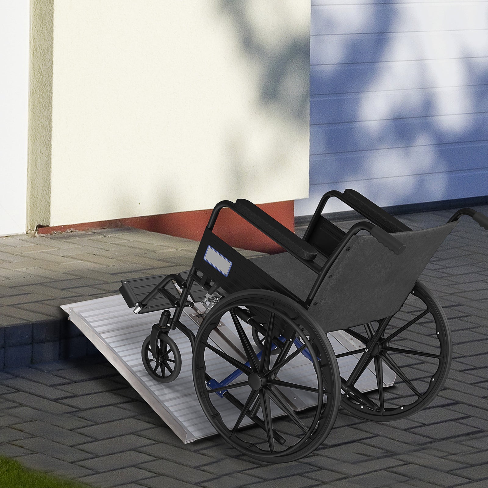 Aluminium Folding Wheelchair Ramp Mobility Suitcase | Small | Silver