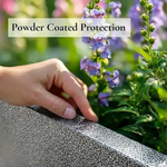 Zinc Galvanised Trough Planter | 100cm x 40cm x 40cm | Silver Black