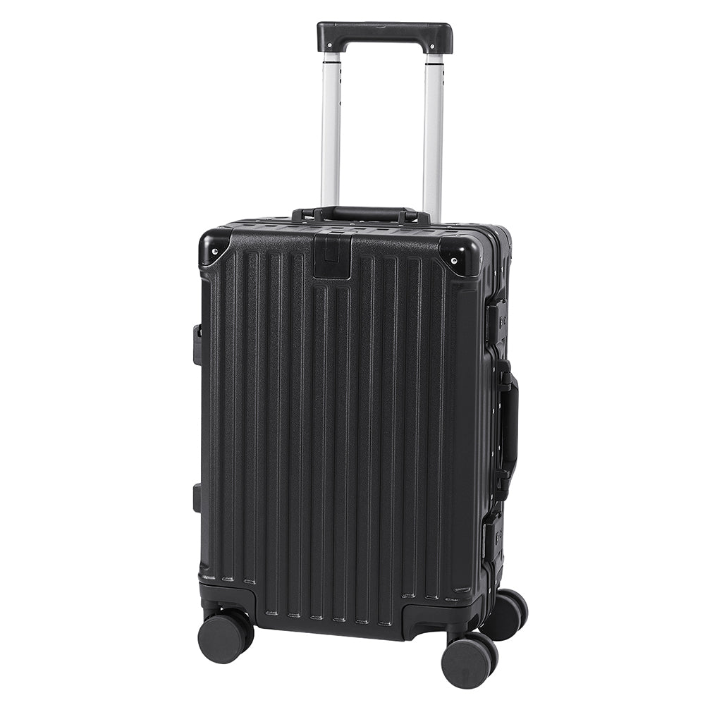 20 Inch Suitcase With Combination Lock And Usb Charging Port | Black