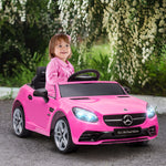 Benz 12v Kids Electric Ride On Car W/ Remote Control Music | Pink