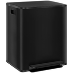 2 X 25l Double Kitchen Bin, Pedal Bin With Soft-close Lid | Black